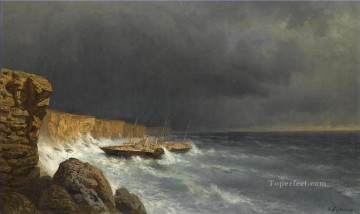 150の主題の芸術作品 Painting - 帝国ヨット「リヴァディア号」の最後の瞬間 アレクセイ・ボゴリュボフ 海景 海洋
